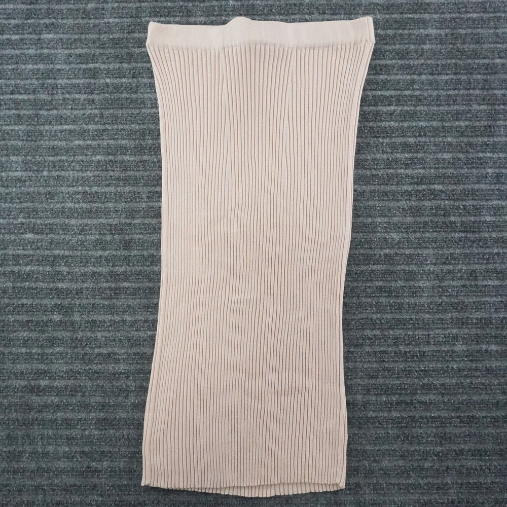 Peruvian Connection Midi Skirt Womens Medium Pink Ribbed Knit Pima Cotton Modal
